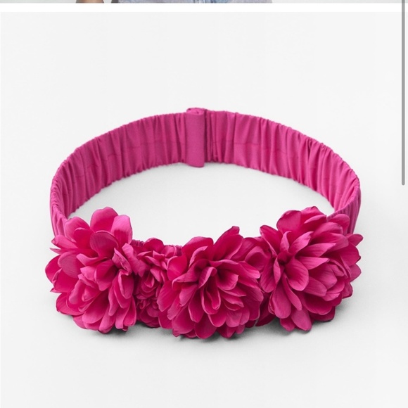 Zara limited edition bohemian floral fabric belt
